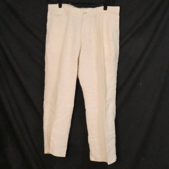 Y2K | OLD NAVY SURPLUS CO. | 36 x 30 | Classic Beige Linen Straight Leg Pants - Picture 1 of 16